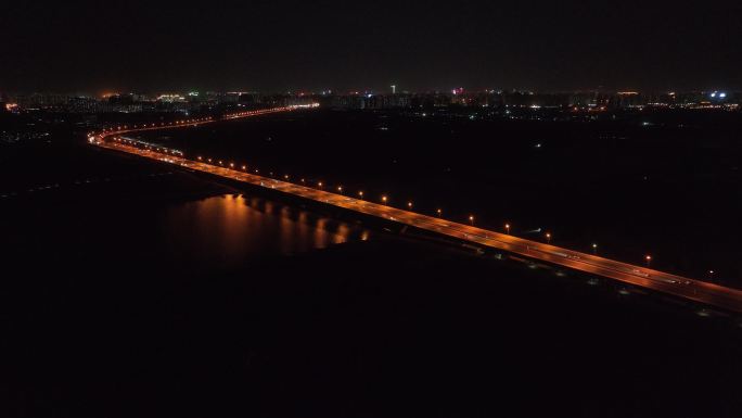 正定新区新城大道大桥夜景