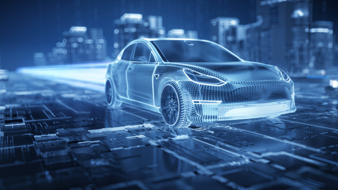 新能源汽车智能交通科技片头视频素材
