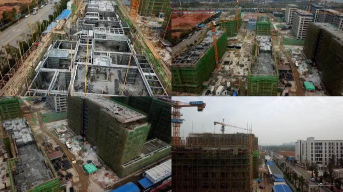城市楼房建设建筑-多镜头-多角度-多方位