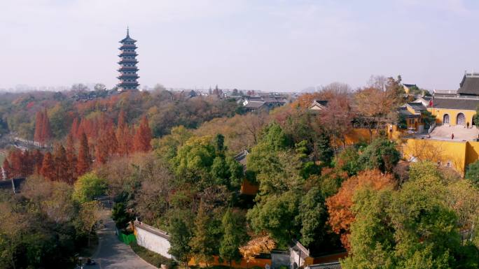 大明寺观音山航拍片段