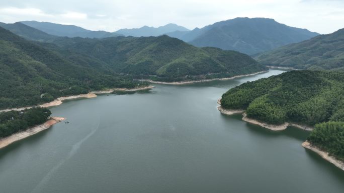 福州连江县小沧畲族乡山仔水库航拍风光