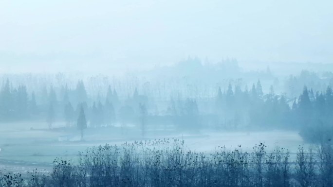 实拍水墨山水