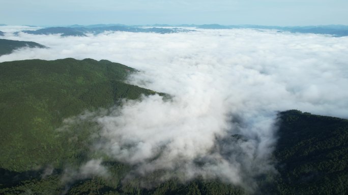 宁德市周宁县仙凤山日出云海航拍风光