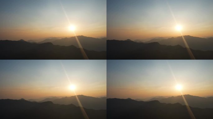 【原创】4K-航拍山间唯美夕阳2