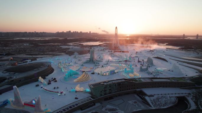 第24届哈尔滨冰雪大世界航拍