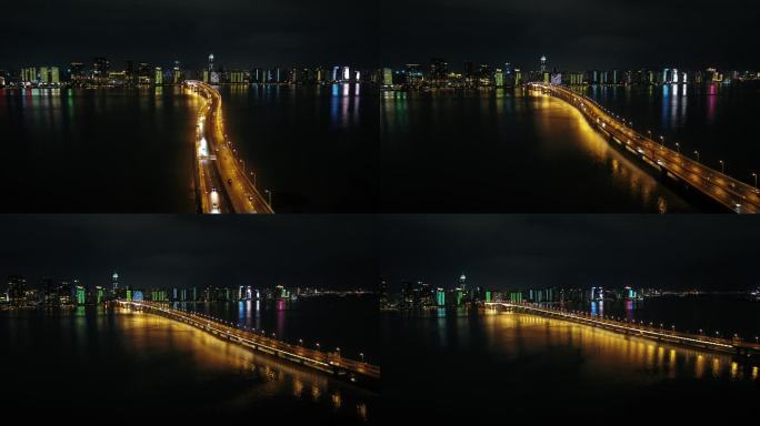 瓯越大桥夜景航拍