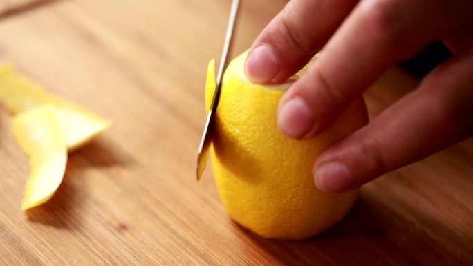 切柠檬削柠檬皮维生素C水果