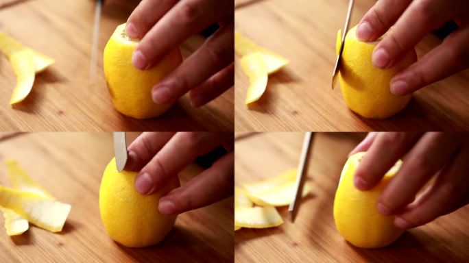 切柠檬削柠檬皮维生素C水果