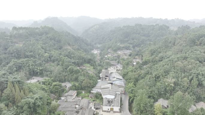 四川乐山夹江县石堰村4K航拍