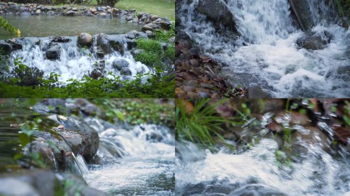 4K大自然森林溪水实拍素材