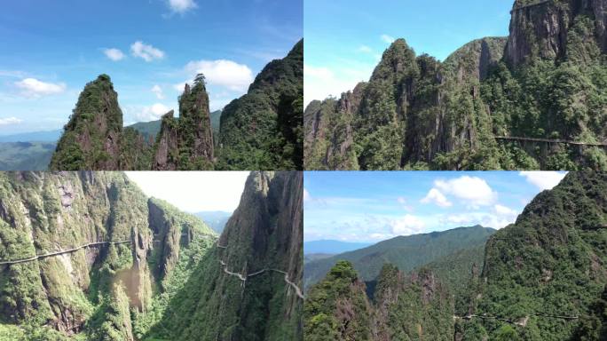 4K多场景航拍莽山五指峰景区