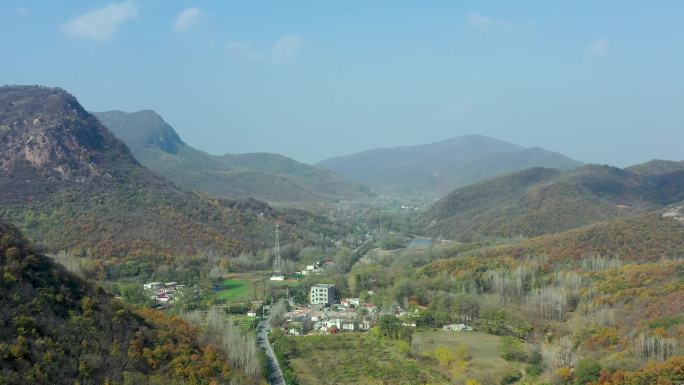 山峦县道山路航拍