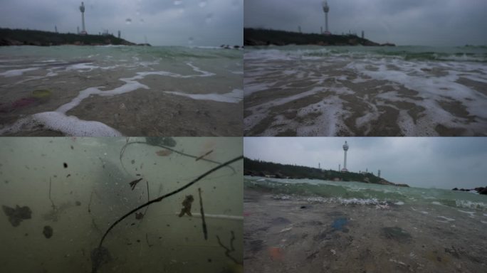 海洋垃圾-慢镜头