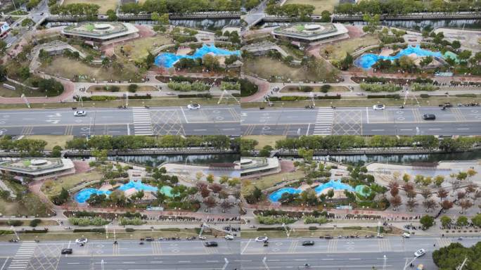 航拍 鸡鸣塘公园