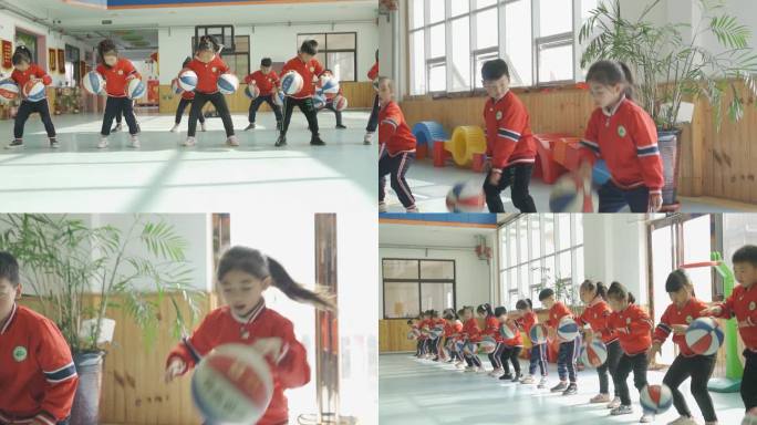 幼儿园 幼儿打篮球 幼儿兴趣 课间活动