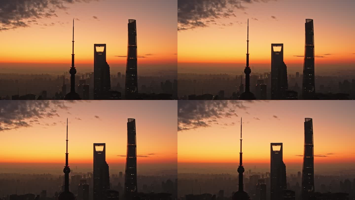 上海日出航拍