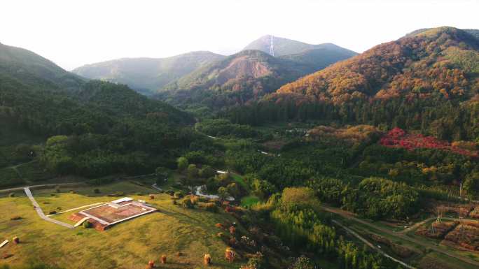 瑶山遗址公园，夕落河山7680x4320