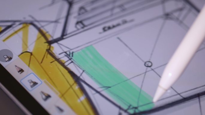 【正版素材】工业设计平板电脑绘图
