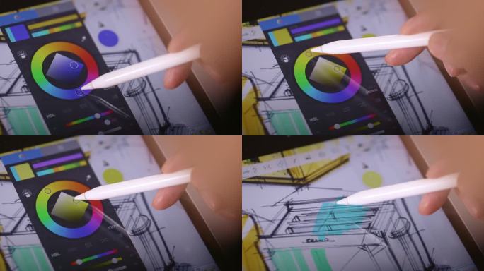 【正版素材】工业设计平板电脑绘图取色器