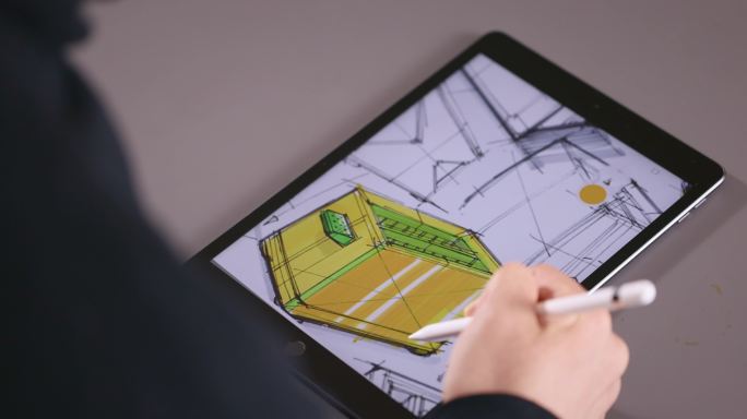 【正版素材】工业设计平板电脑绘图