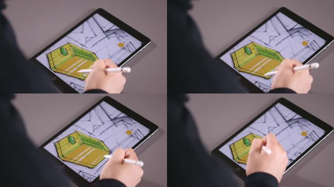 【正版素材】工业设计平板电脑绘图