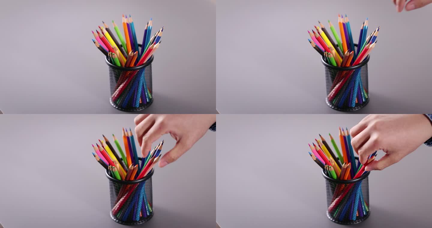 【正版素材】设计美术彩铅取笔