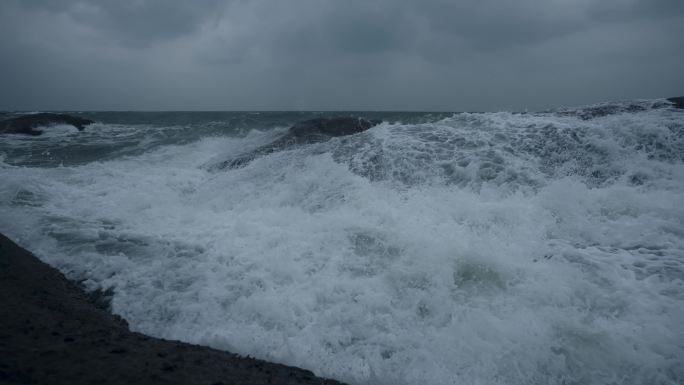 礁石海浪-升格动画