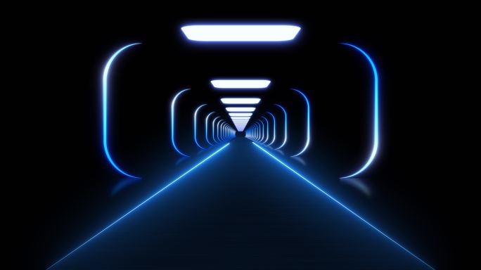 元宇宙隧道（ae模板）未来 通向未来科技