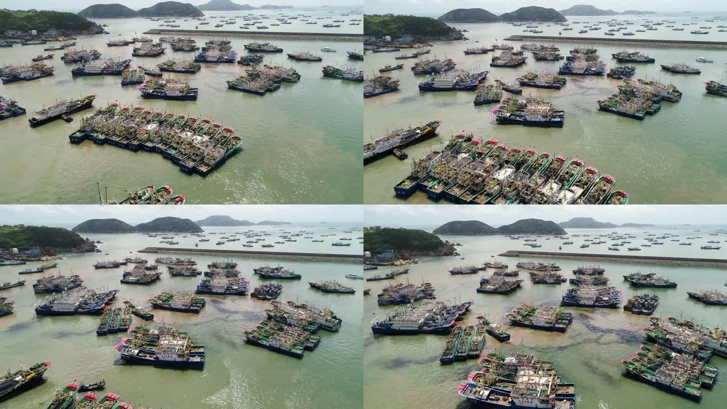台州温岭市石塘镇开渔节渔船大海蓝天岛屿