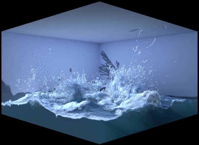 鲸鱼跳水裸眼3D素材