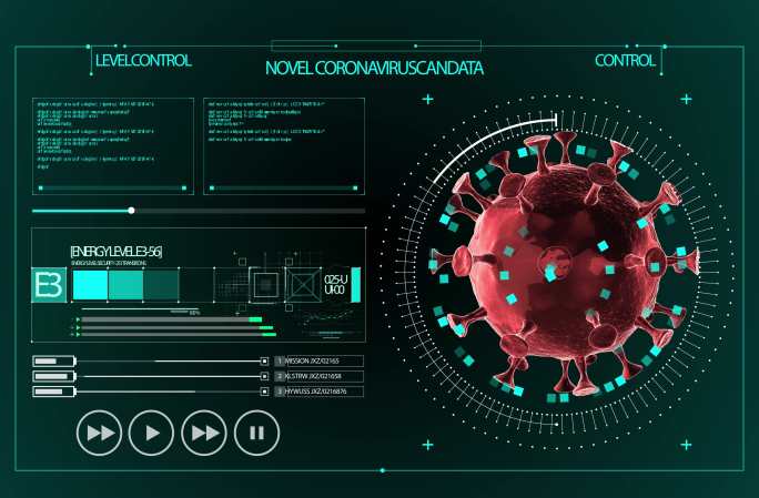 4K新冠病毒合成屏幕