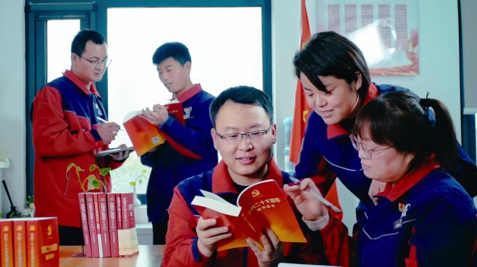中国石化党建基层党支部讨论学习二十大精神