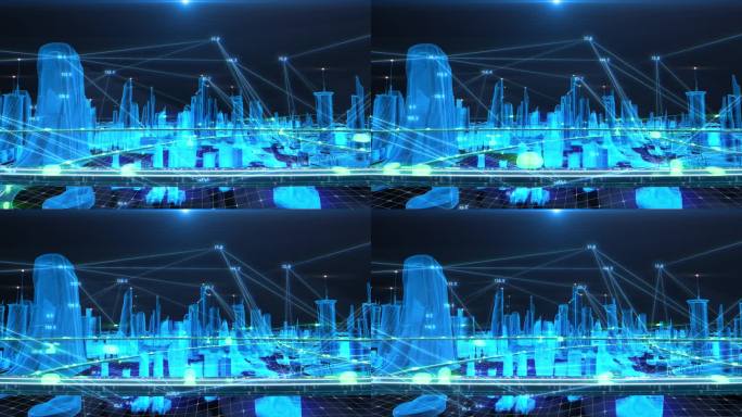元宇宙线框城市科技城市