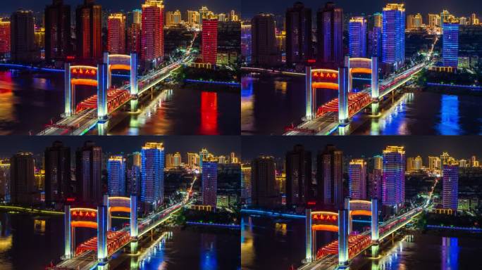 龙港瓯南大桥夜景延时摄影