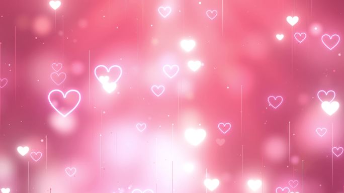 浪漫粉红色爱心背景循环