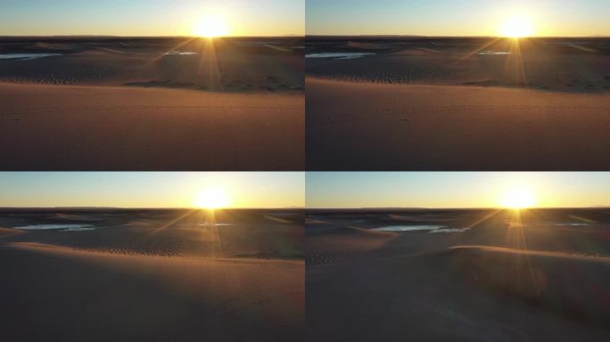日出日落 沙漠 戈壁 朝霞 太阳升起