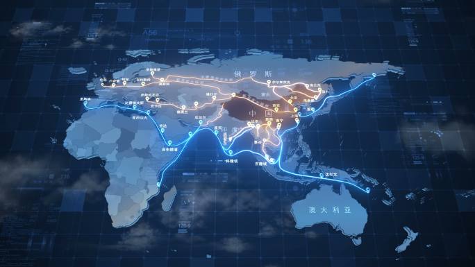 4K一带一路经济走廊高清视频