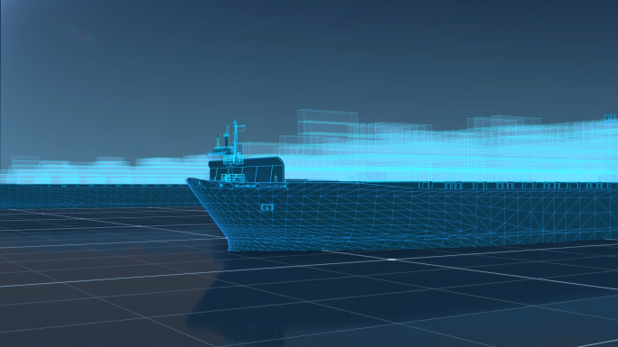 5G科技物流 货船航行  货运运输