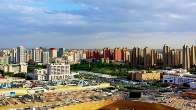 陕西省榆林市榆阳区开发区高新区博物馆航拍