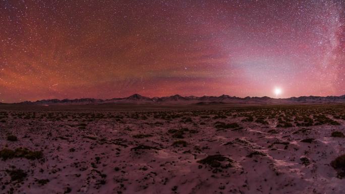 祁连县雪山星空