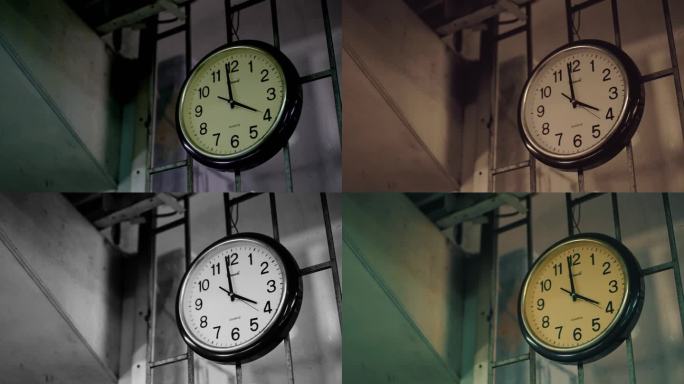 十种不同风格的年代时钟 复古 默片 4K