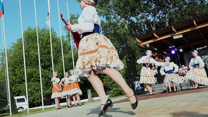 俄罗斯民族民俗传统歌舞歌曲舞蹈视频素材