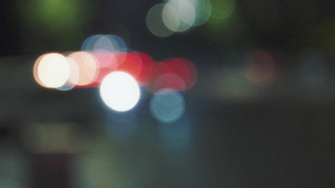 城市夜晚-街头行人-夜景车辆