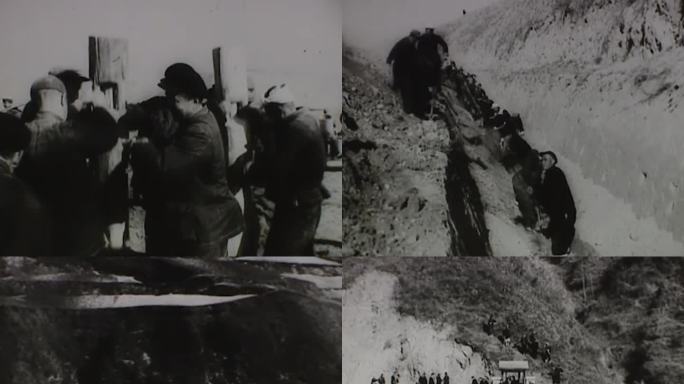 1958年 甘肃 修建河渠