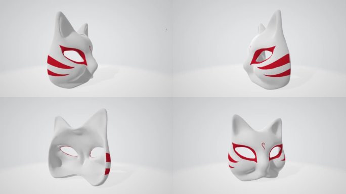 忍者狐狸暗部面具fbx三维模型
