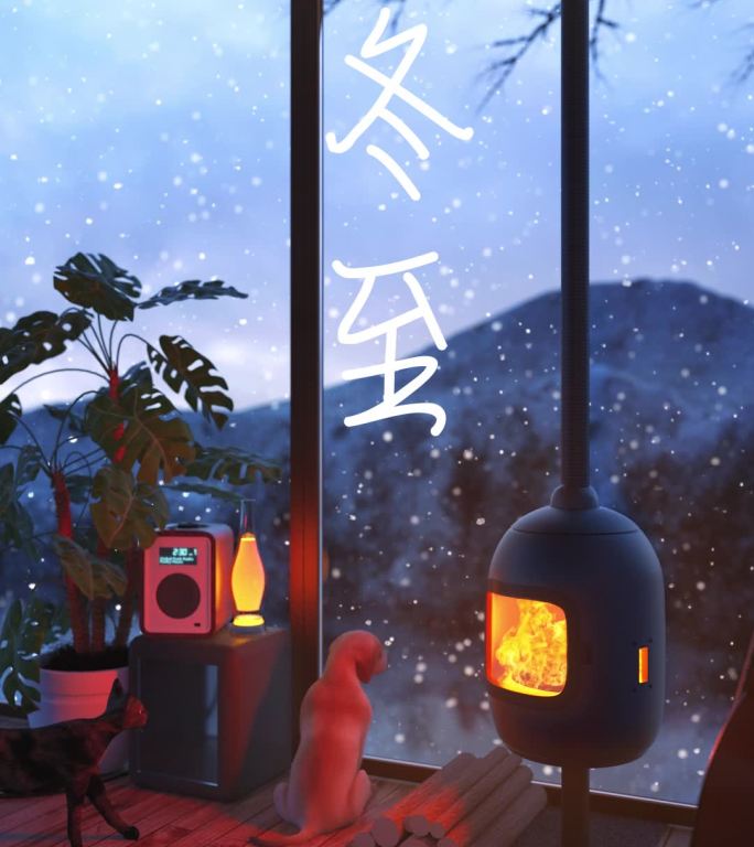 原创三维冬至传统节日企业微信朋友圈15s