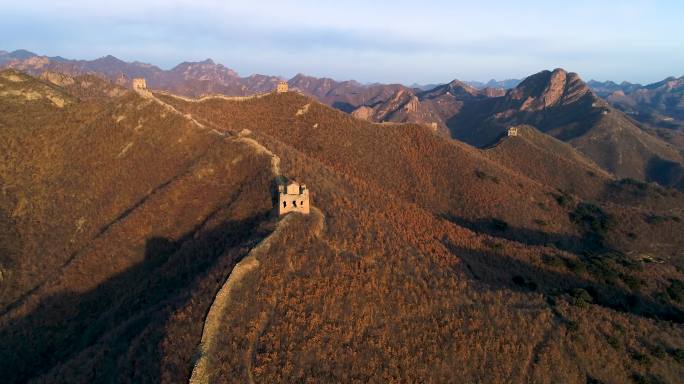 航拍河北秦皇岛城子峪长城