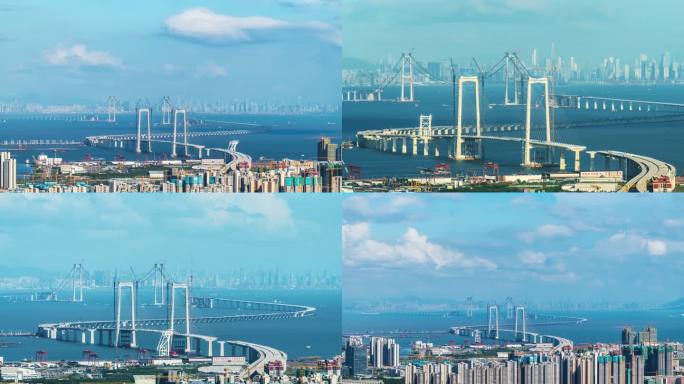 深中通道全景8K延时中国桥梁大国建造标杆