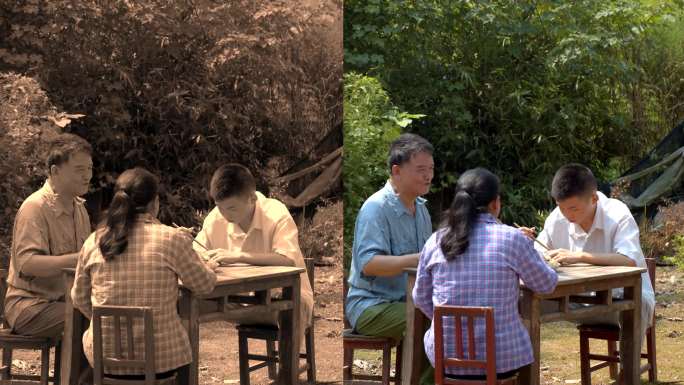 【4K】80年代农村孩子努力学习父母关心