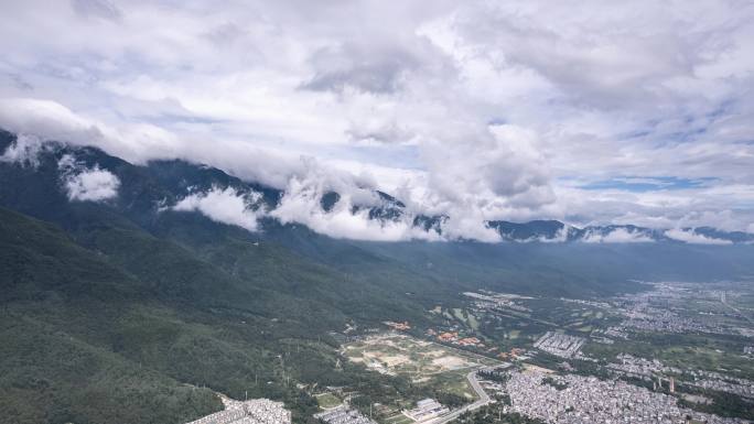 大理苍山云海航拍延时4k